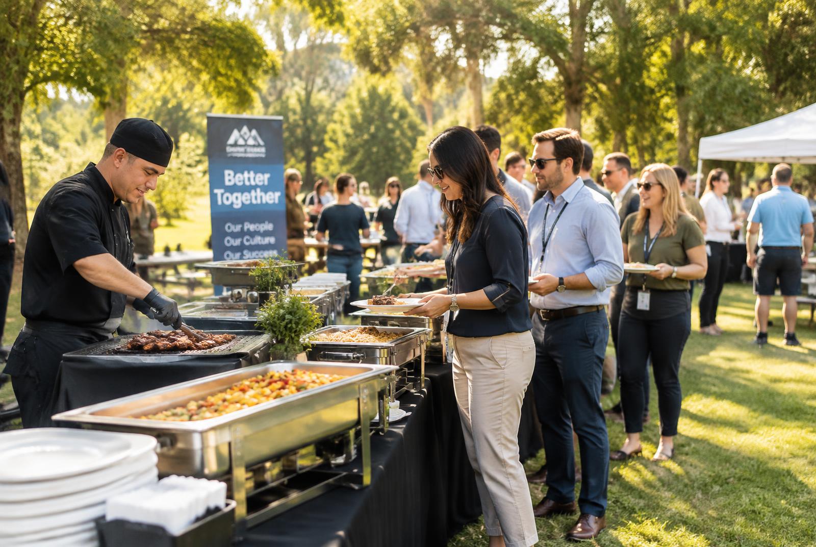 Company picnic BBQ catering line